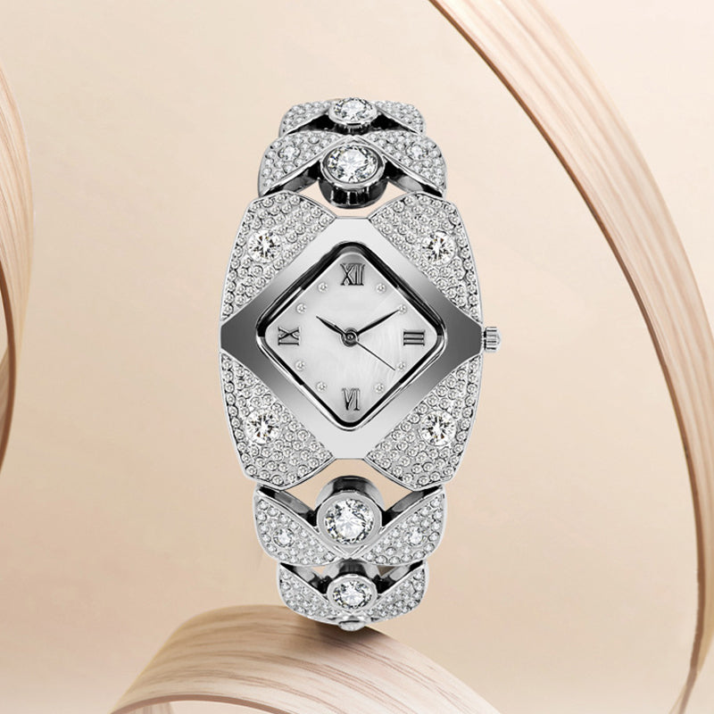💎50% korting⌚Dames retro quartzhorloge met fonkelende strass steentjes
