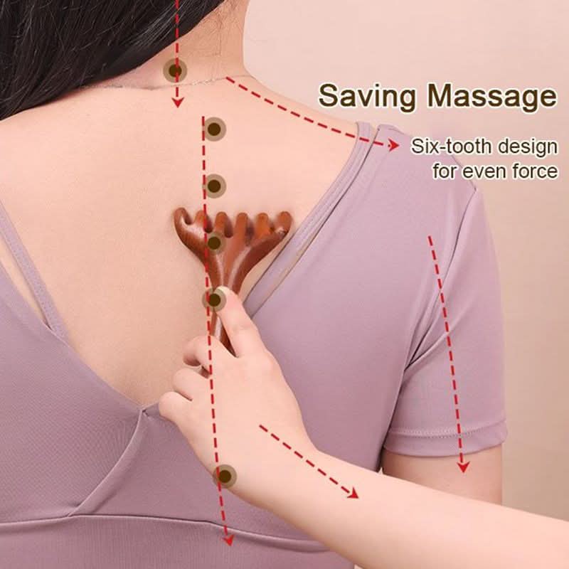 50% Korting!🦶 Zes-Klauwen Meridiaan Massage Kam – Ontspan Hoofd, Hals & Lichaam!