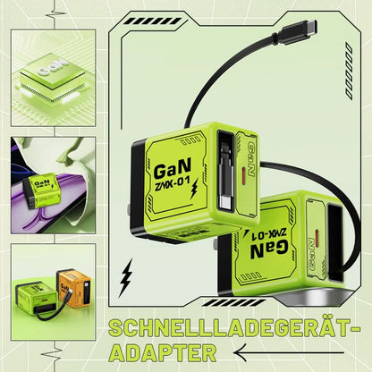 ⏰Snelle opladeradapter met intrekbare Type C-kabel en connecto
