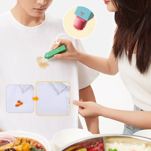 ✨ Draagbare Vlekkenverwijderaar Pen – Dubbele Kop, 3-Seconden Vlekken Weg & Plantenformule (Thuis & Op Reis Snel Schoon!)