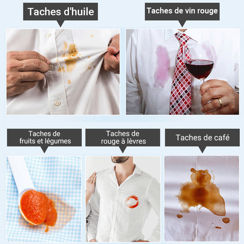 ✨ Draagbare Vlekkenverwijderaar Pen – Dubbele Kop, 3-Seconden Vlekken Weg & Plantenformule (Thuis & Op Reis Snel Schoon!)