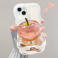 🌸🍒Doorzichtig telefoonhoesje met appelpatroon – geschikt voor iPhone 11 t/m 16🌼