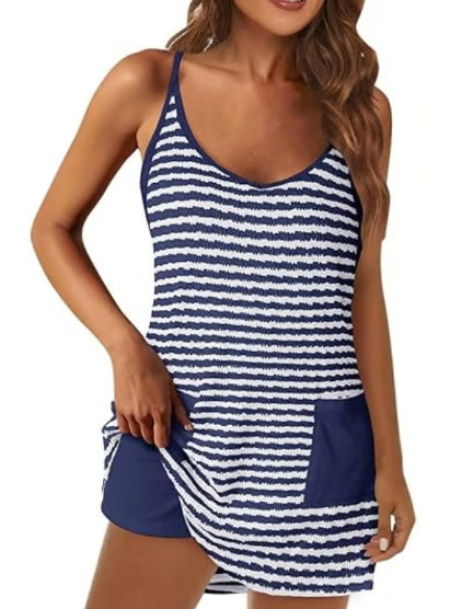 🔥2025 ZOMER NIEUWE STIJL 50% KORTING🎁Dames mouwloze zomerjurk met shorts