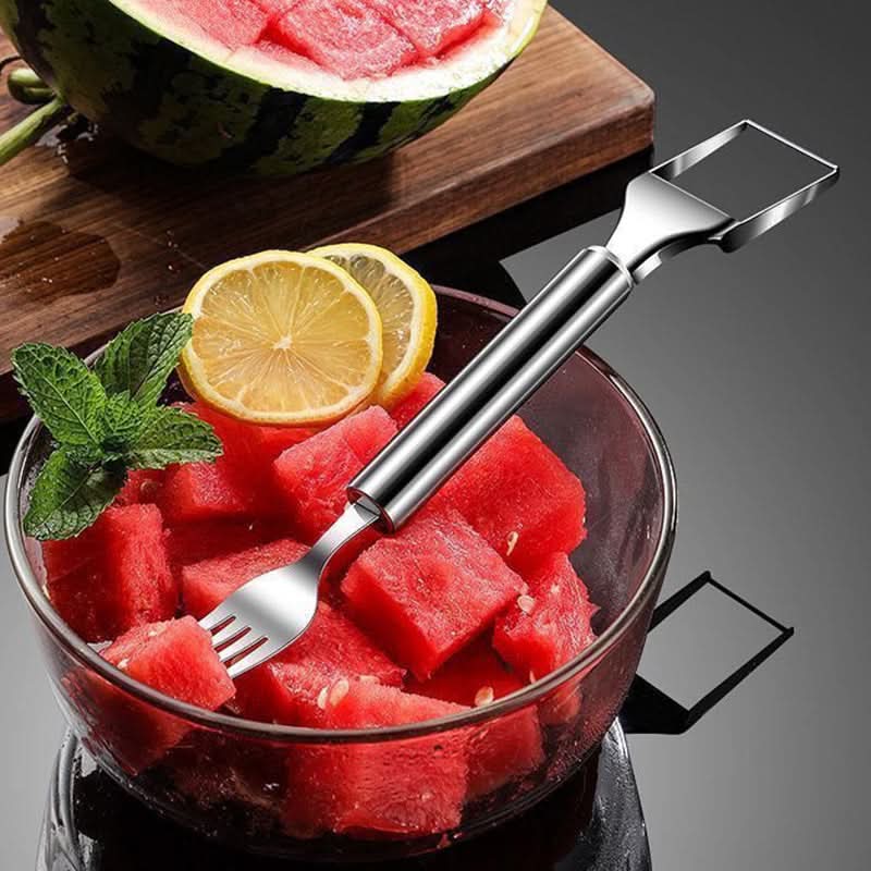 2-in-1 roestvrijstalen fruitsnijder met vork