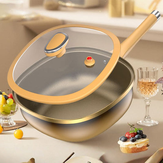 🔥Uitverkoop 50% korting🔥12in titanium legering anti-aanbakpot met deksel🍳