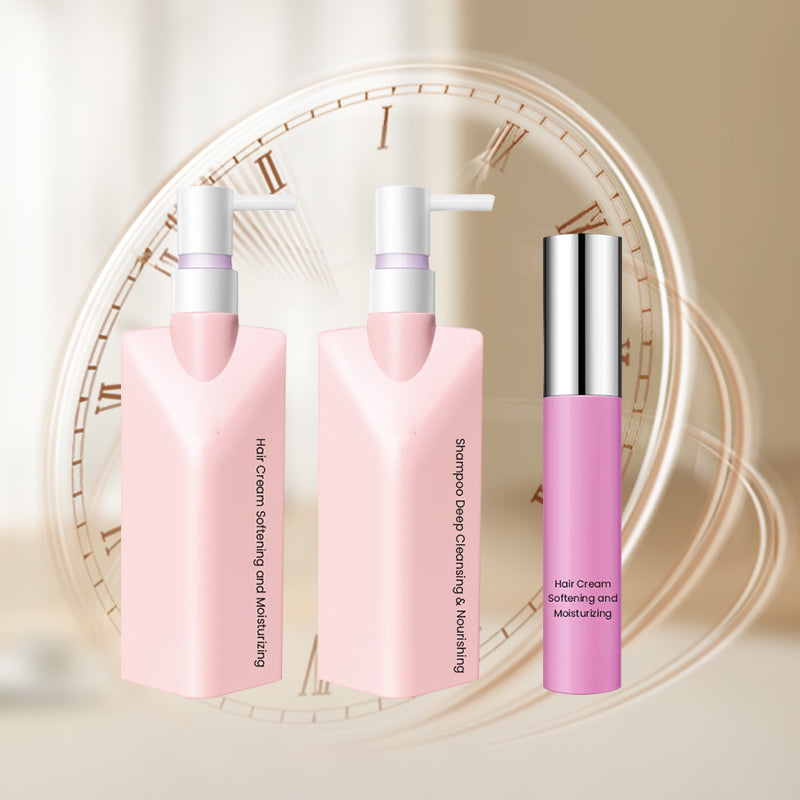 Reinigende, verzachtende en geparfumeerde shampoo en conditioner set