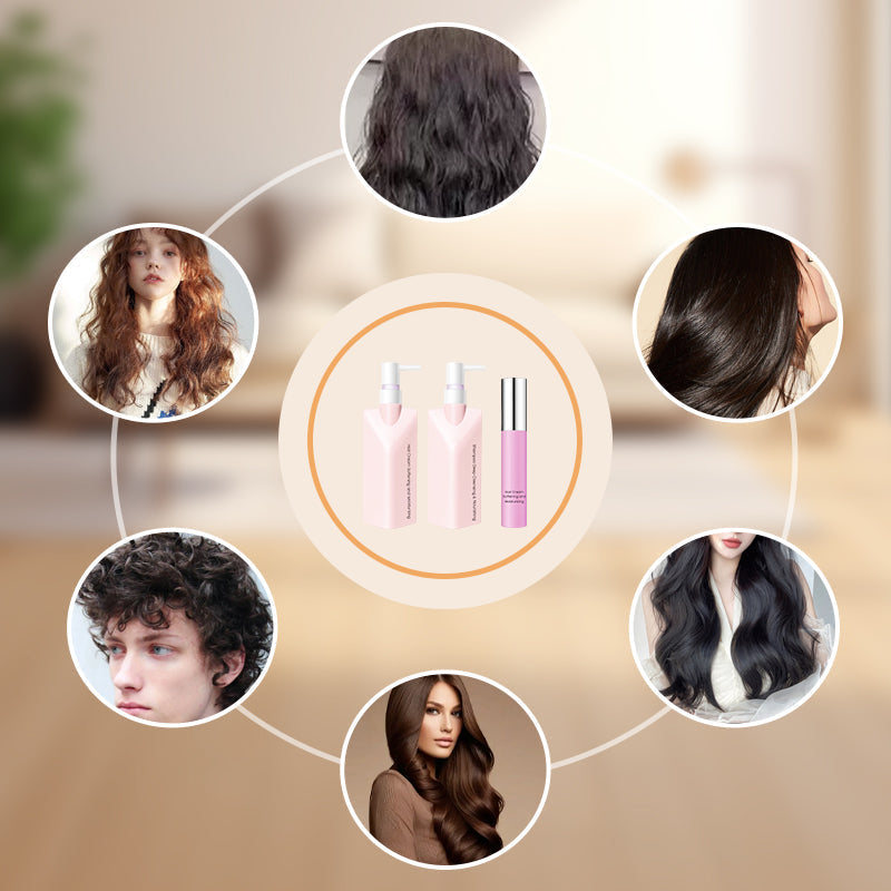 Reinigende, verzachtende en geparfumeerde shampoo en conditioner set