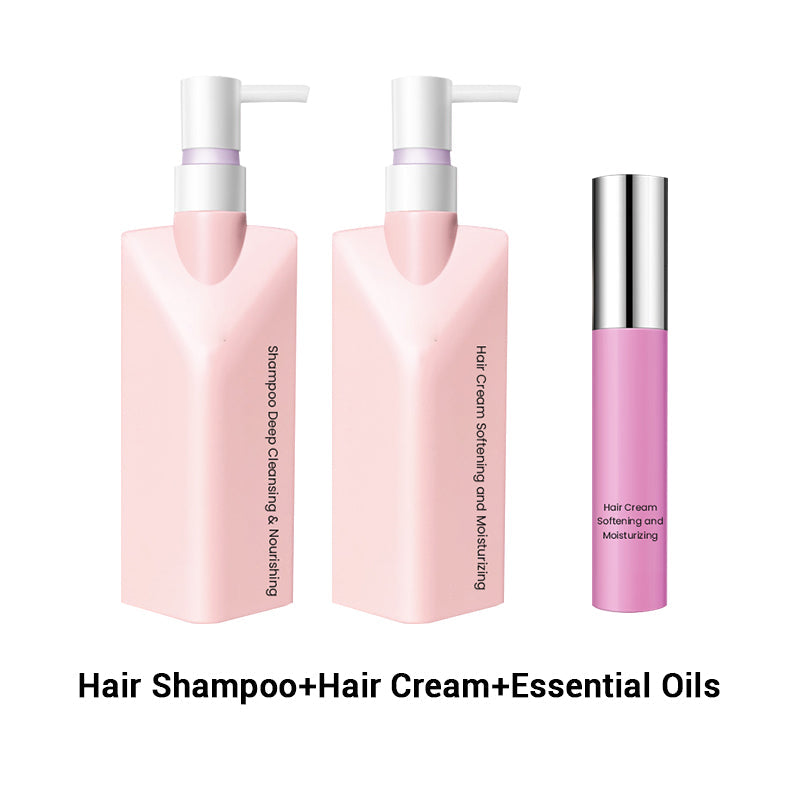 Reinigende, verzachtende en geparfumeerde shampoo en conditioner set