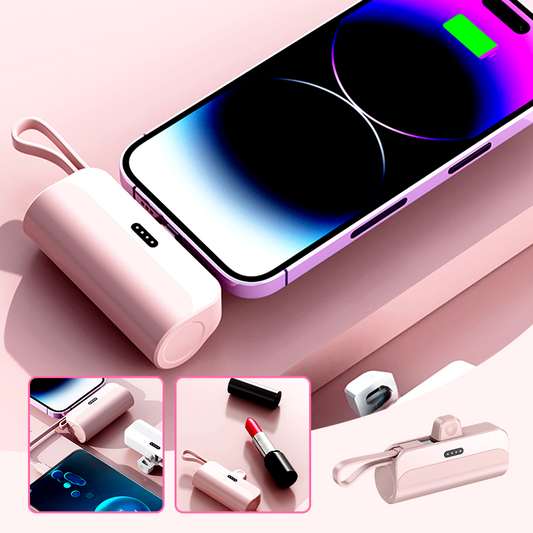Draagbare Power Bank met hoge capaciteit en ingebouwde kabels