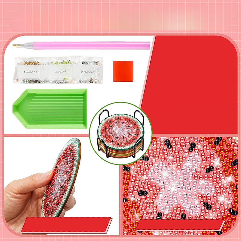 DIY-set voor het maken van onderzetters met strass-steentjes en houde