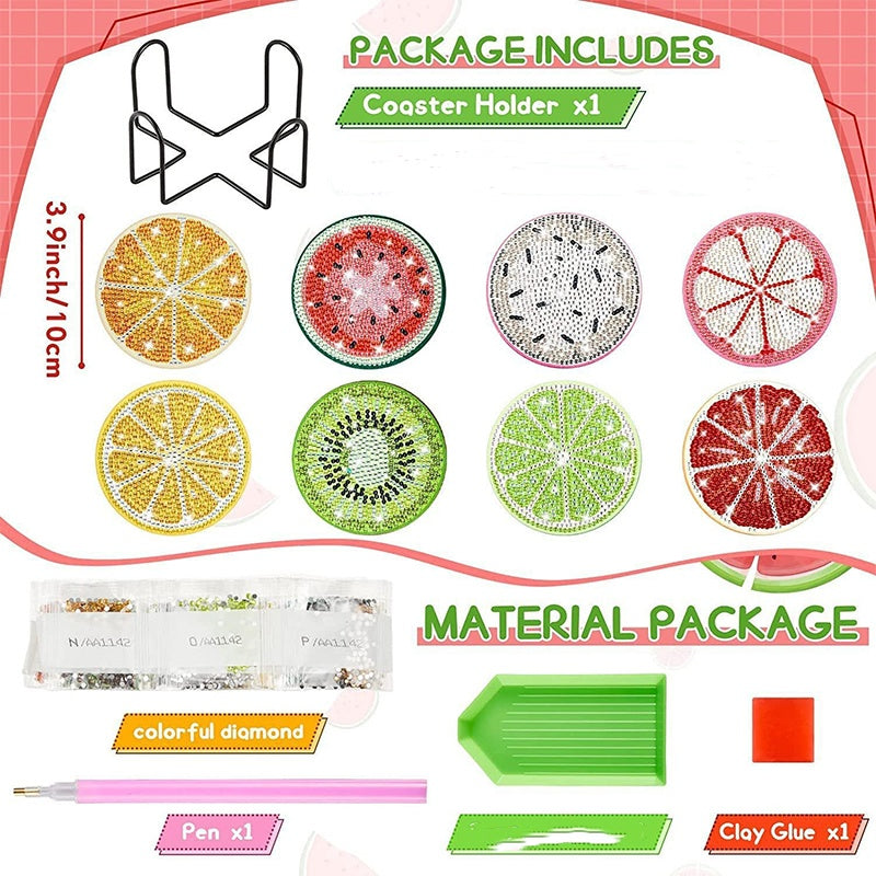 DIY-set voor het maken van onderzetters met strass-steentjes en houde