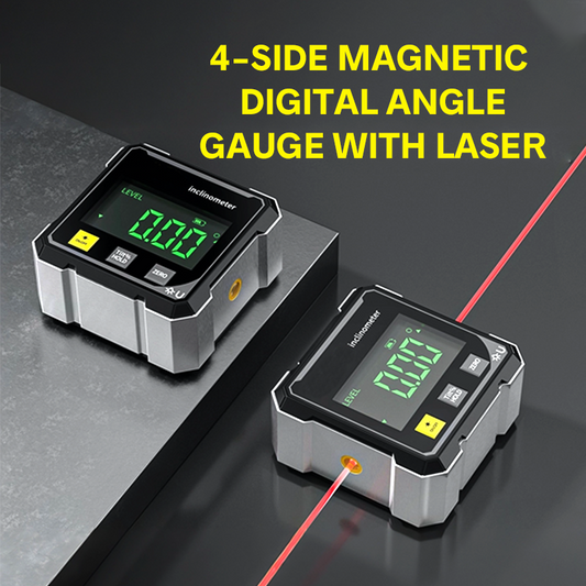 4-zijdige magnetische digitale hoekmeter met laser