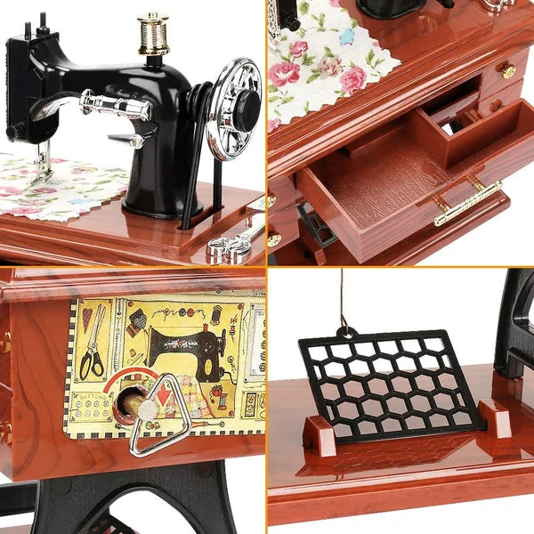 🔥Tijdelijke aanbieding 55% KORTING✨ - Houten mini-naaimachine muziekdoosje