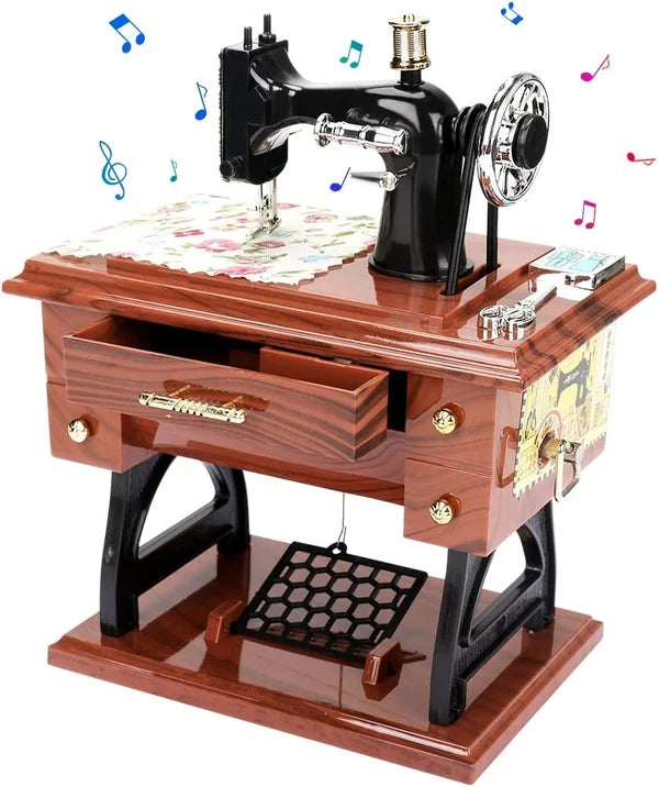 🔥Tijdelijke aanbieding 55% KORTING✨ - Houten mini-naaimachine muziekdoosje