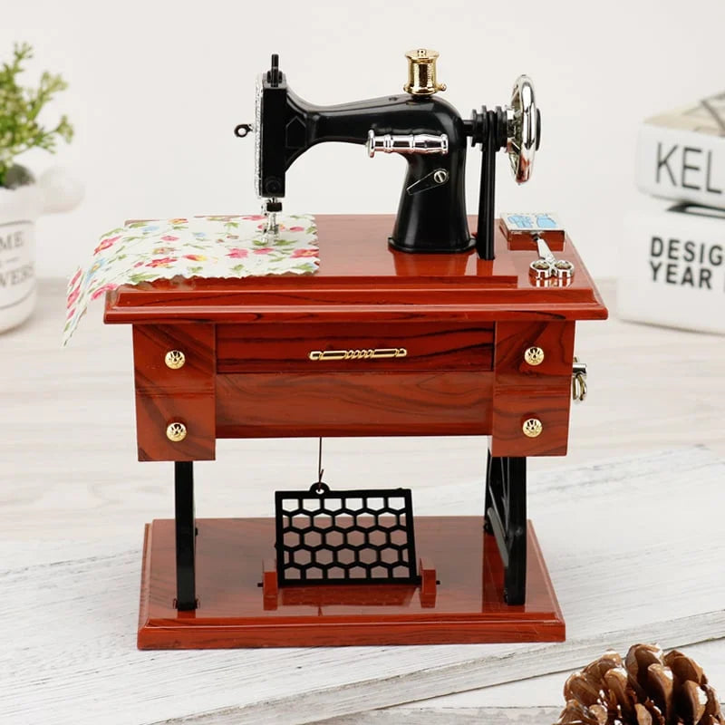 🔥Tijdelijke aanbieding 55% KORTING✨ - Houten mini-naaimachine muziekdoosje
