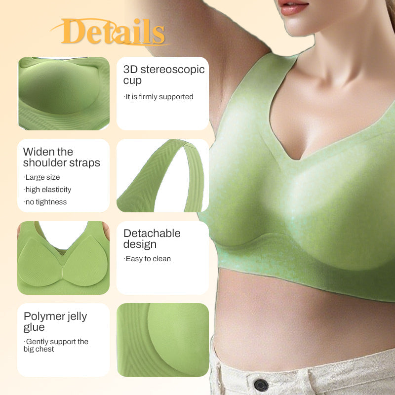 Ademende, zachte en naadloze bh met tanktop-look