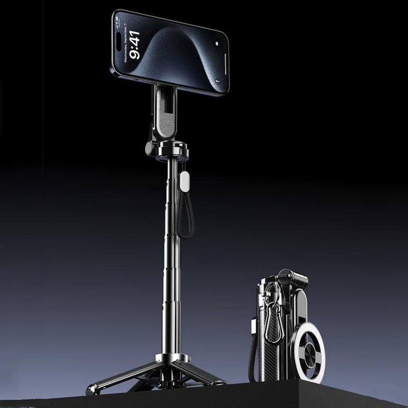 📸 4-in-1 Magnetische Selfiestick met 360° Rotatie – Eén gadget voor al je foto’s, video’s & vlogs!