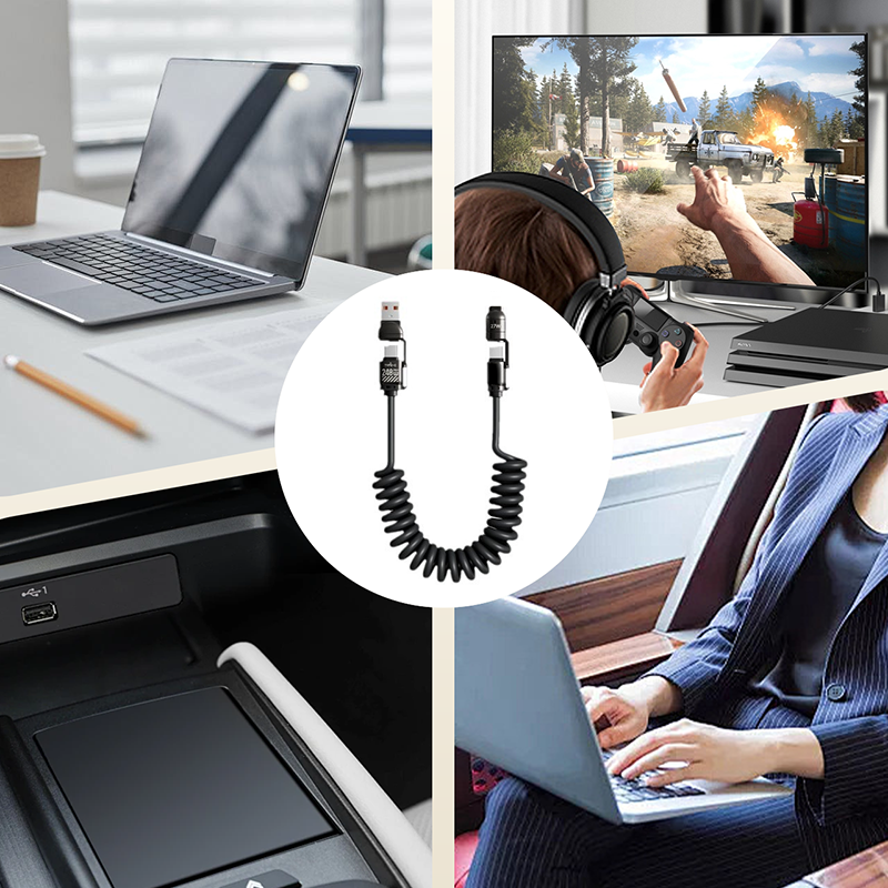 4-in-1 veer intrekbare snellaadkabel succes