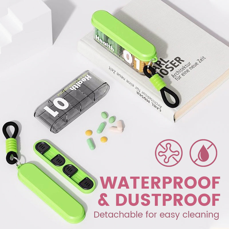 4 compartimenten draagbare verzegelde pillen organizer