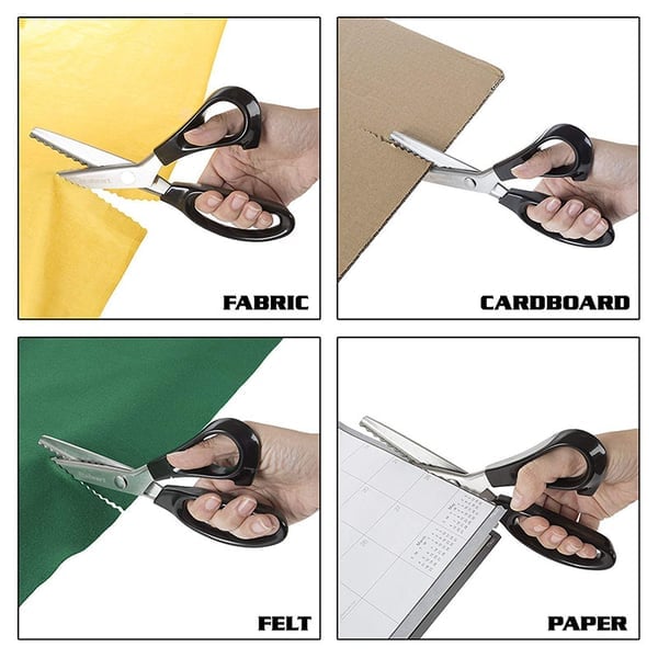 ❄️Zomerfresh 50% Korting!🧵DIY Kartelschaar voor Stof, Papier & Leer – Professionele Zigzag Schaar voor Naaien en Knutselen