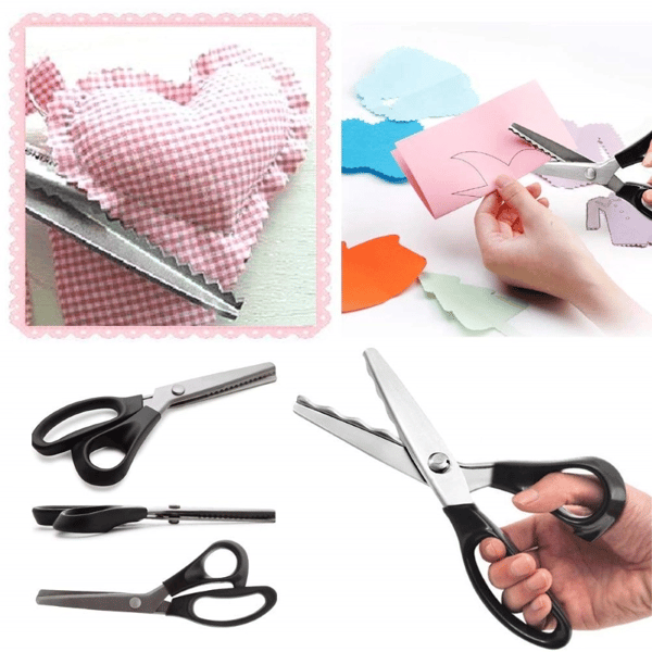 ❄️Zomerfresh 50% Korting!🧵DIY Kartelschaar voor Stof, Papier & Leer – Professionele Zigzag Schaar voor Naaien en Knutselen