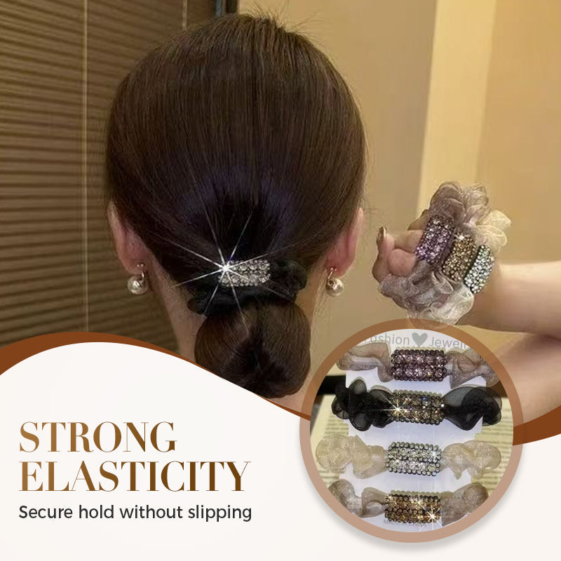 4 STUKS Elegante Strass Elastische Haarelastiekjes（50% OFF）