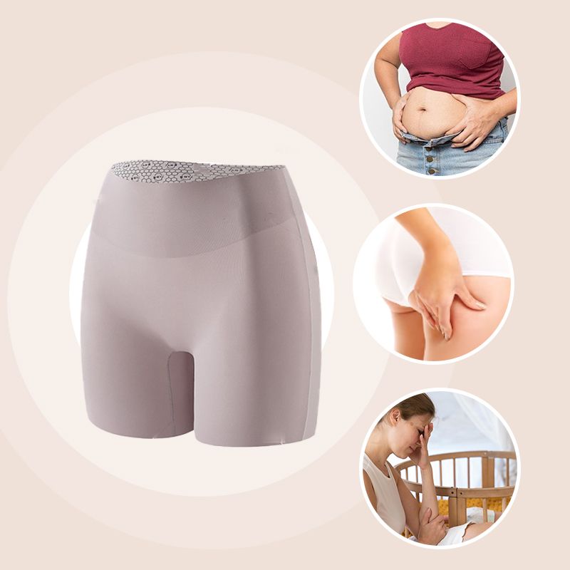 🔥Nieuw en populair❤️‍🔥 Vrouwen Hoog taille Ice Silk Ondergoed met Tummy-control Hip-lifting
