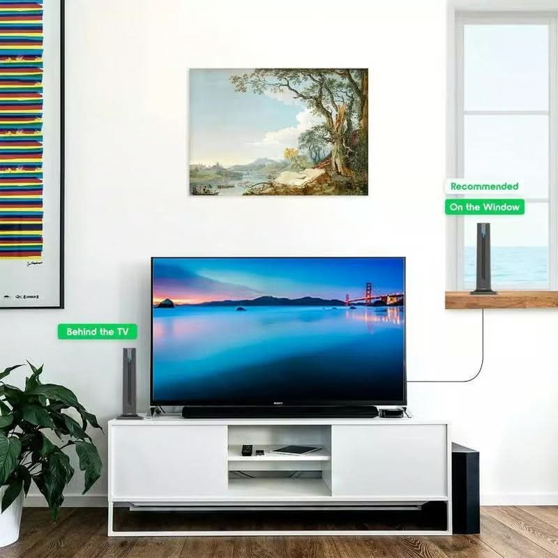 💥Bestseller🔥Digitale HD-tv-antenne voor binnenshuis🌐 120 mijl ontvangstbereik – meer zenders, meer vrijheid!