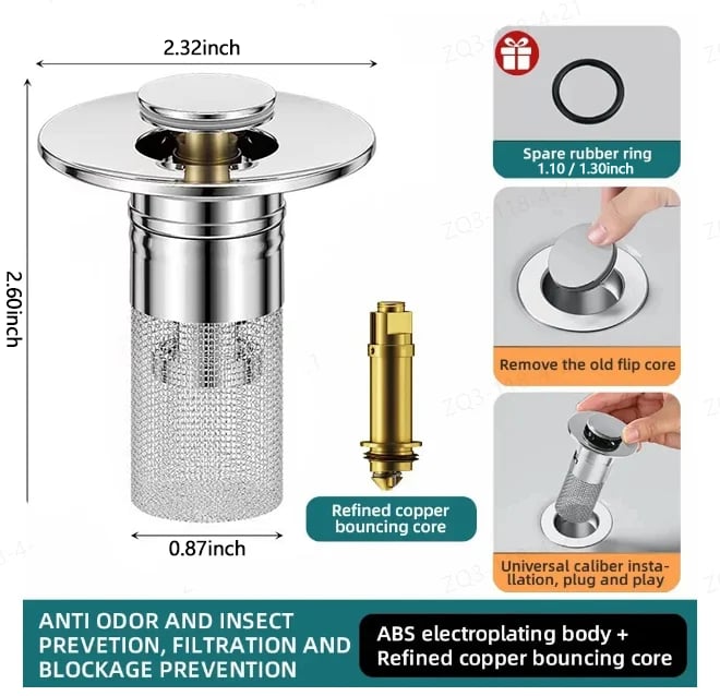 RVS Vloerafvoerfilter