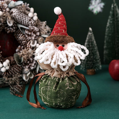 🎅 50% korting! Kerst cadeauzakken met rits – sneeuwman, kerstman & rendier design. 30×22 cm, duurzaam & herbruikbaar – perfect voor cadeaus & decoratie! ✨🎁