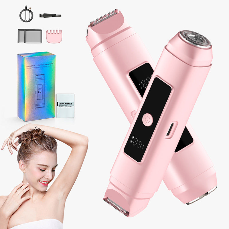 Elektrische bikini- en bodytrimmer met twee koppen