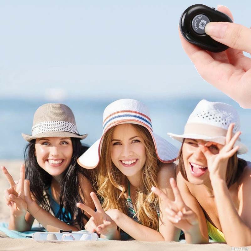 📸 Bluetooth Selfie Remote Shutter + FREE Polarizing & Star Lenses – 10m Range, Zero Delay & Portable!