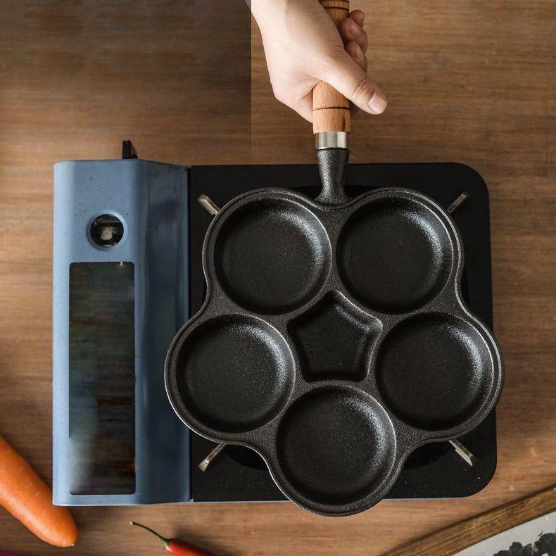 🍳4-kops Gietijzeren Antiaanbak Ei Bakpan🔥