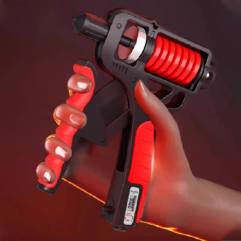 🚀🤝 50% KORTING! Van handshake tot veiligheidshamer: deze ergonomische grip trainer met instelbare weerstand (5–165 kg) versterkt handen, vingers & onderarmen. Met teller!