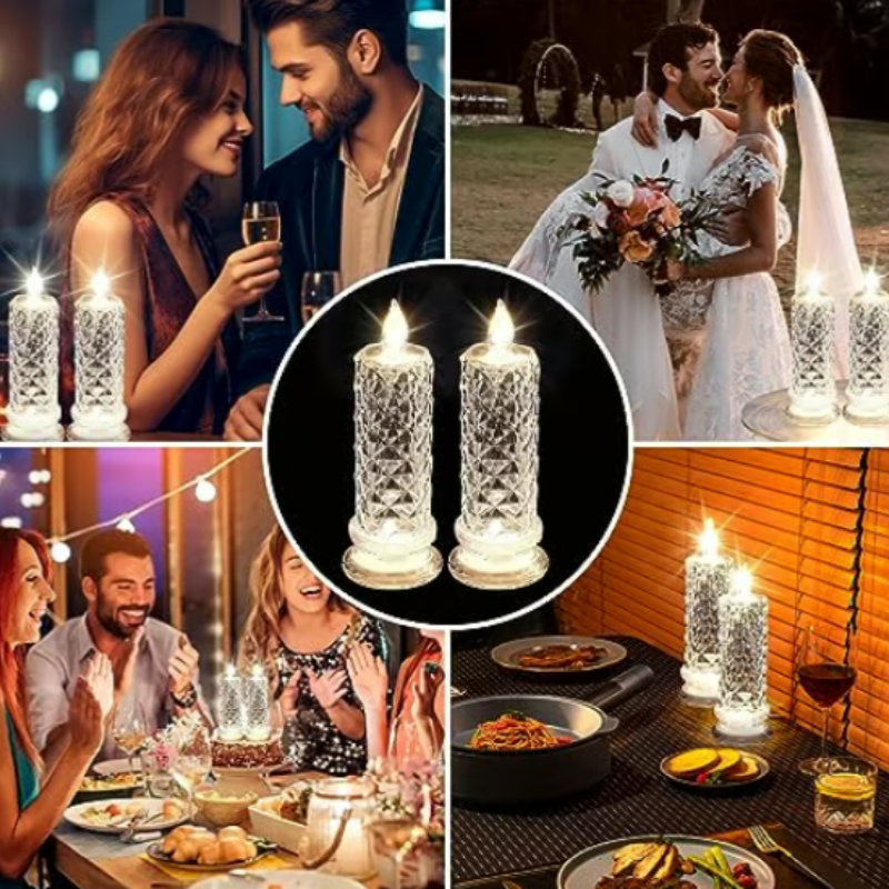 🕯️🔋 Romantische LED Kaarsen op Batterijen – Veilig, Vlamloos & Gezellig 🌙💝