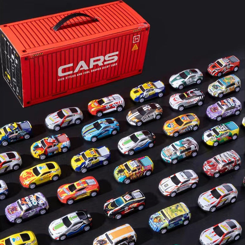 🎅Kerstactie 50% KORTING🎁48 Mini Pull-Back Auto's met Ingebouwde Garage Set