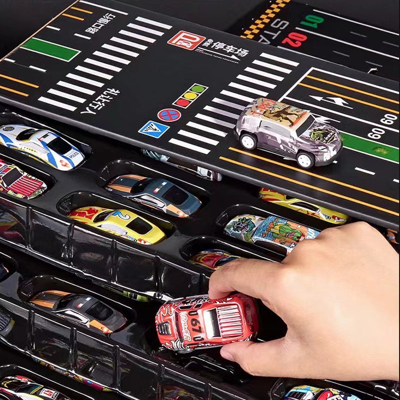 🎅Kerstactie 50% KORTING🎁48 Mini Pull-Back Auto's met Ingebouwde Garage Set