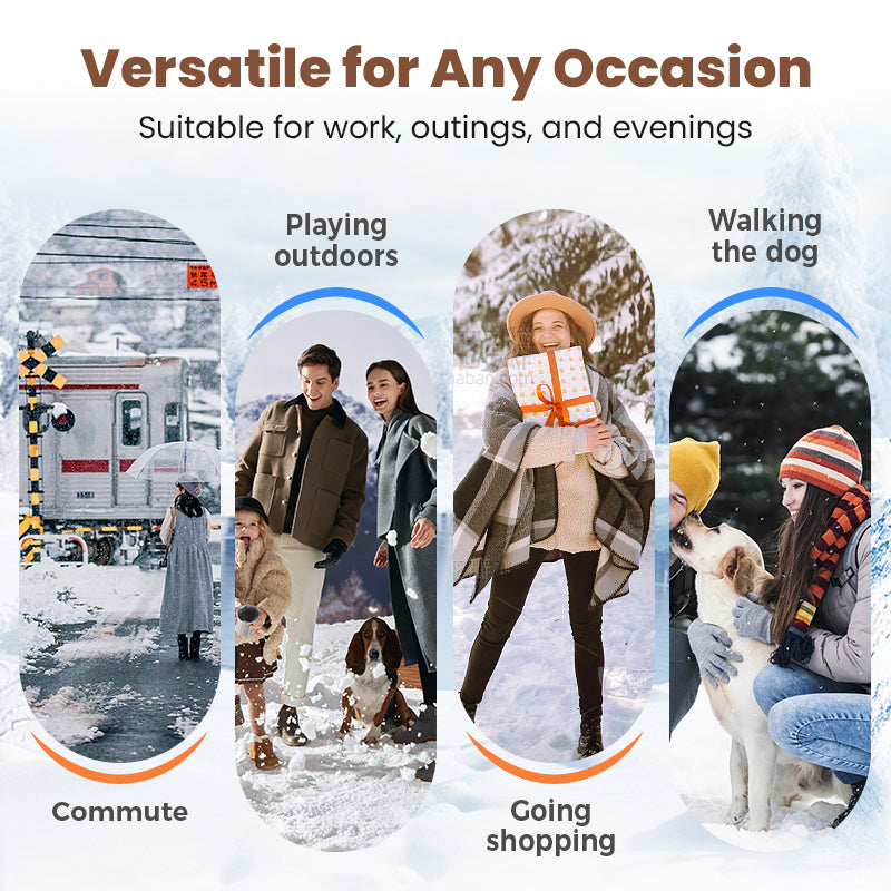 Dames Dikke Warme Enkellaarsjes met Blokhak