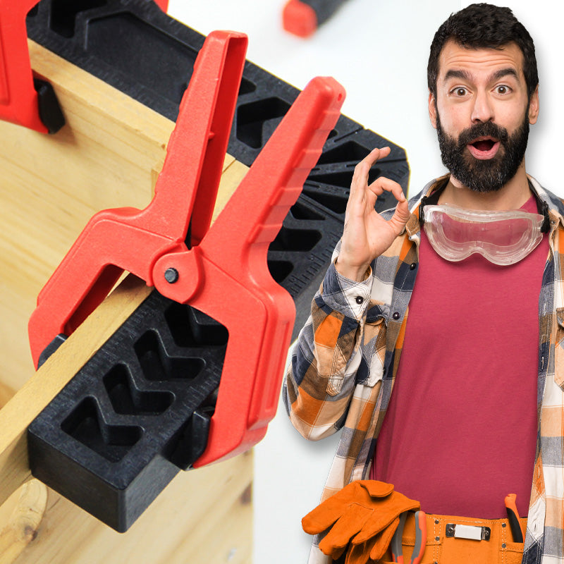 🔧A-vormige Houtbewerkingsklem – Superieure ABS Kwaliteit, Éénhandig Bediening & Sterke Veer (Breed Toepassingsgebied)!