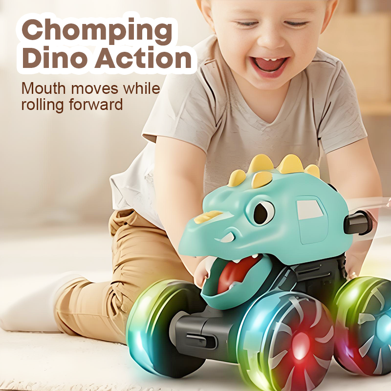 🦖 HOT! Press & Go Dinosaurus Auto + Lichtjes 🚗 –50% Korting 🎁 Kids Must-Have!