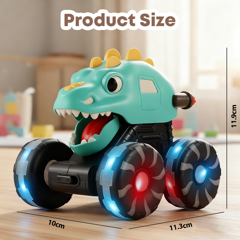 🦖 HOT! Press & Go Dinosaurus Auto + Lichtjes 🚗 –50% Korting 🎁 Kids Must-Have!