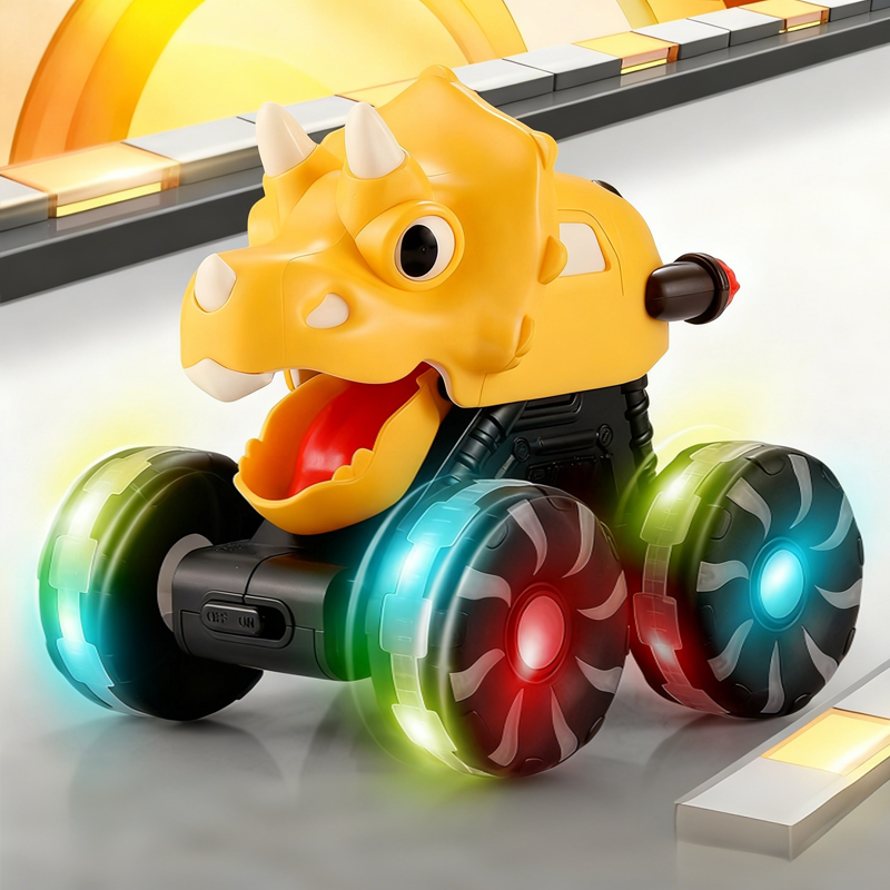 🦖 HOT! Press & Go Dinosaurus Auto + Lichtjes 🚗 –50% Korting 🎁 Kids Must-Have!
