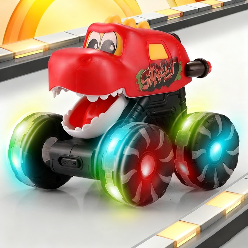 🦖 HOT! Press & Go Dinosaurus Auto + Lichtjes 🚗 –50% Korting 🎁 Kids Must-Have!