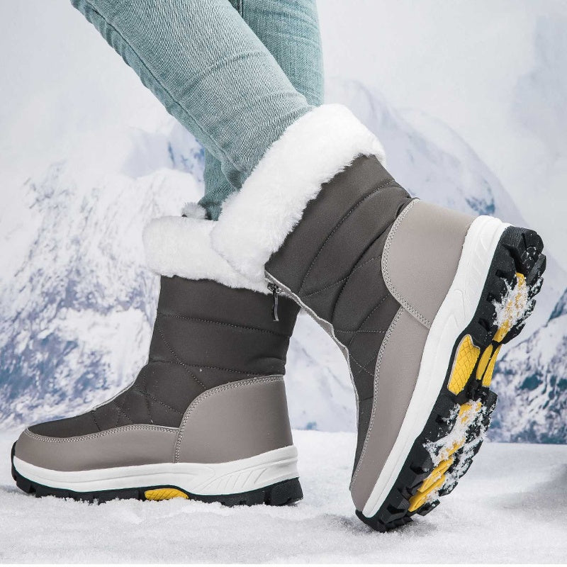 🔥 40% KORTING ! ✨ Antislip Winterlaarzen voor Dames - Warme Binnenvoering, Gemakkelijk Ritsontwerp, Geschikt voor Sneeuw en IJs ❄️👢