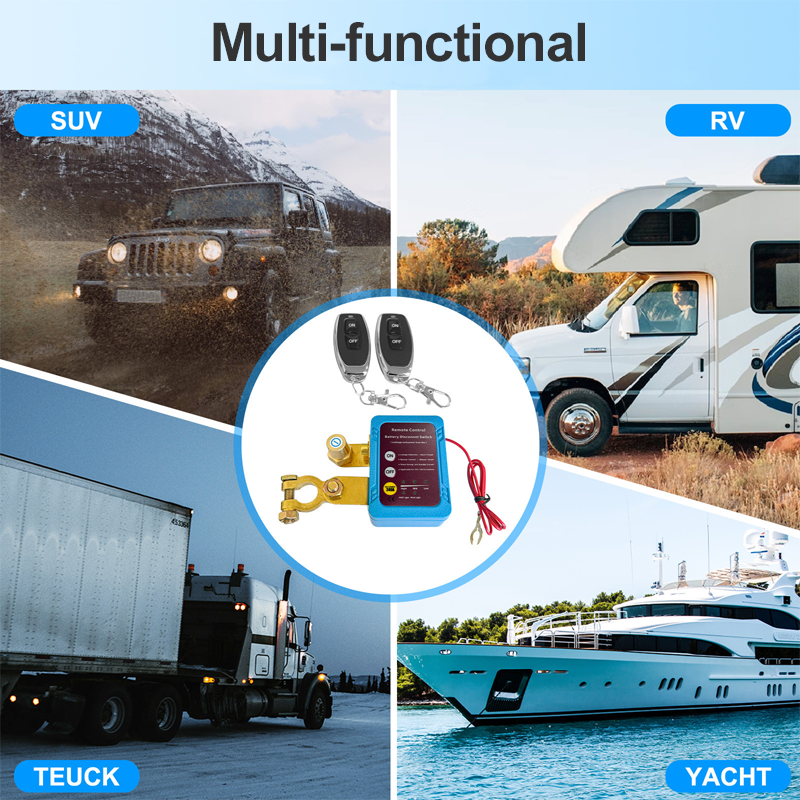 Afstandsbediening voor het loskoppelen van de accu van een auto