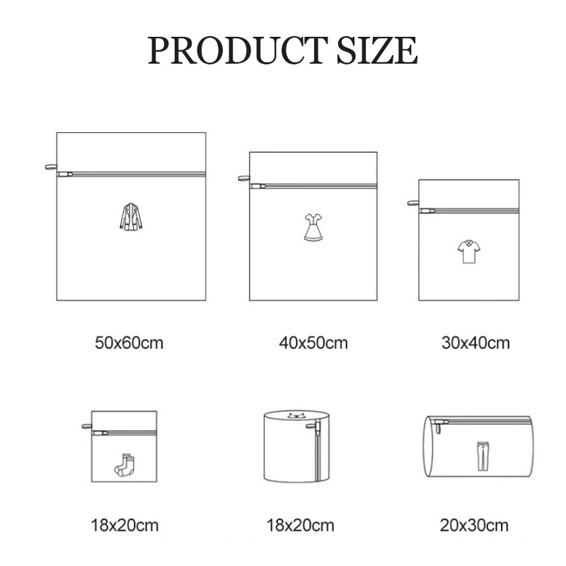 ✨【Meerdere maten gaas-waszakken - Vereenvoudig de wasdag】✨