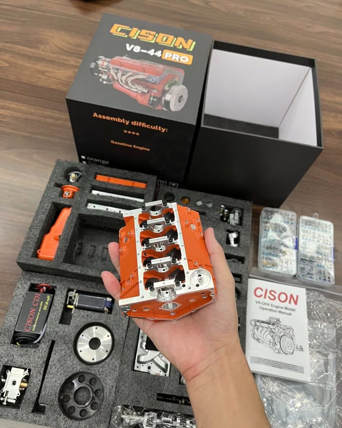 🎉Laatste dag promotie 50% KORTING + GRATIS VERZENDING🔥 - Benzine OHV V8 Small-block motor modelbouwpakketten