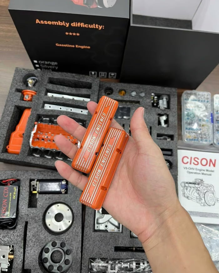 🎉Laatste dag promotie 50% KORTING + GRATIS VERZENDING🔥 - Benzine OHV V8 Small-block motor modelbouwpakketten