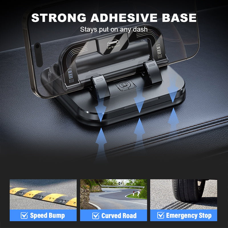 📱 NU 50% KORTING! ✨ 360° draaibare, opvouwbare telefoonhouder - Universele compatibiliteit met antislipbasis voor gebruik op bureau, auto en op reis 🚗💻