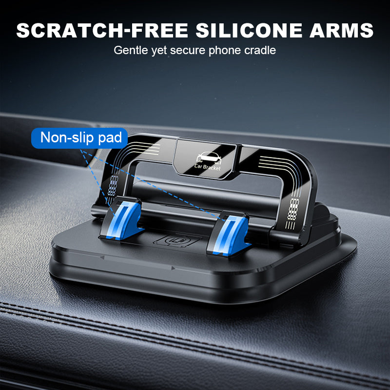 📱 NU 50% KORTING! ✨ 360° draaibare, opvouwbare telefoonhouder - Universele compatibiliteit met antislipbasis voor gebruik op bureau, auto en op reis 🚗💻